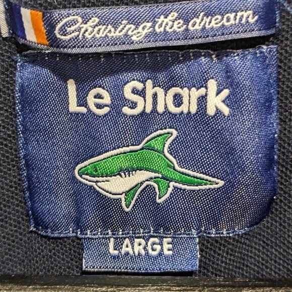 Le Shark | Hillrise Collarless Polo Shirt In True Navy - Picture 4 of 9